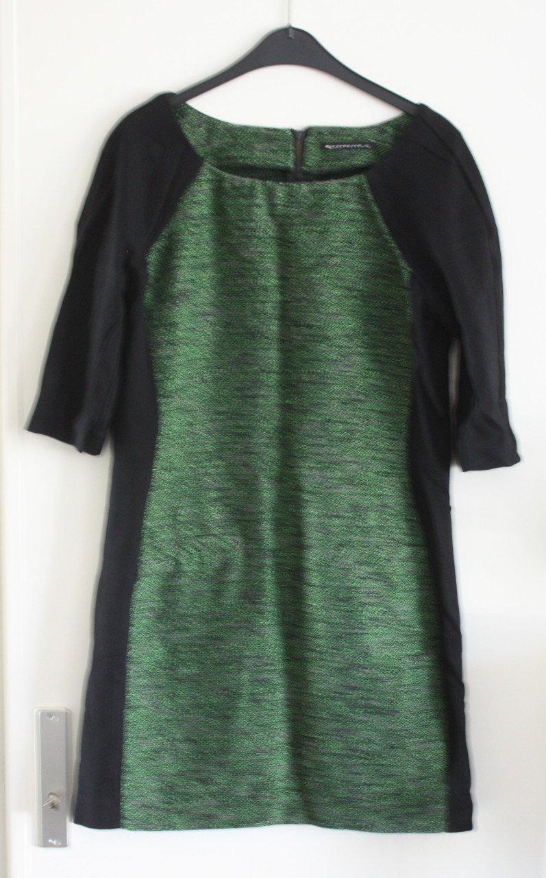 Groen zwarte jurk maat 42