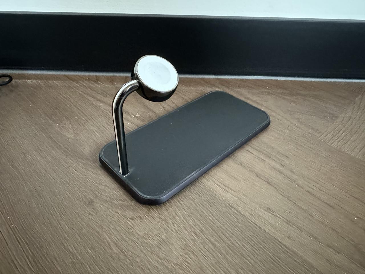 Zens Dual+Watch Aluminium Draadloze Oplader, Zwart