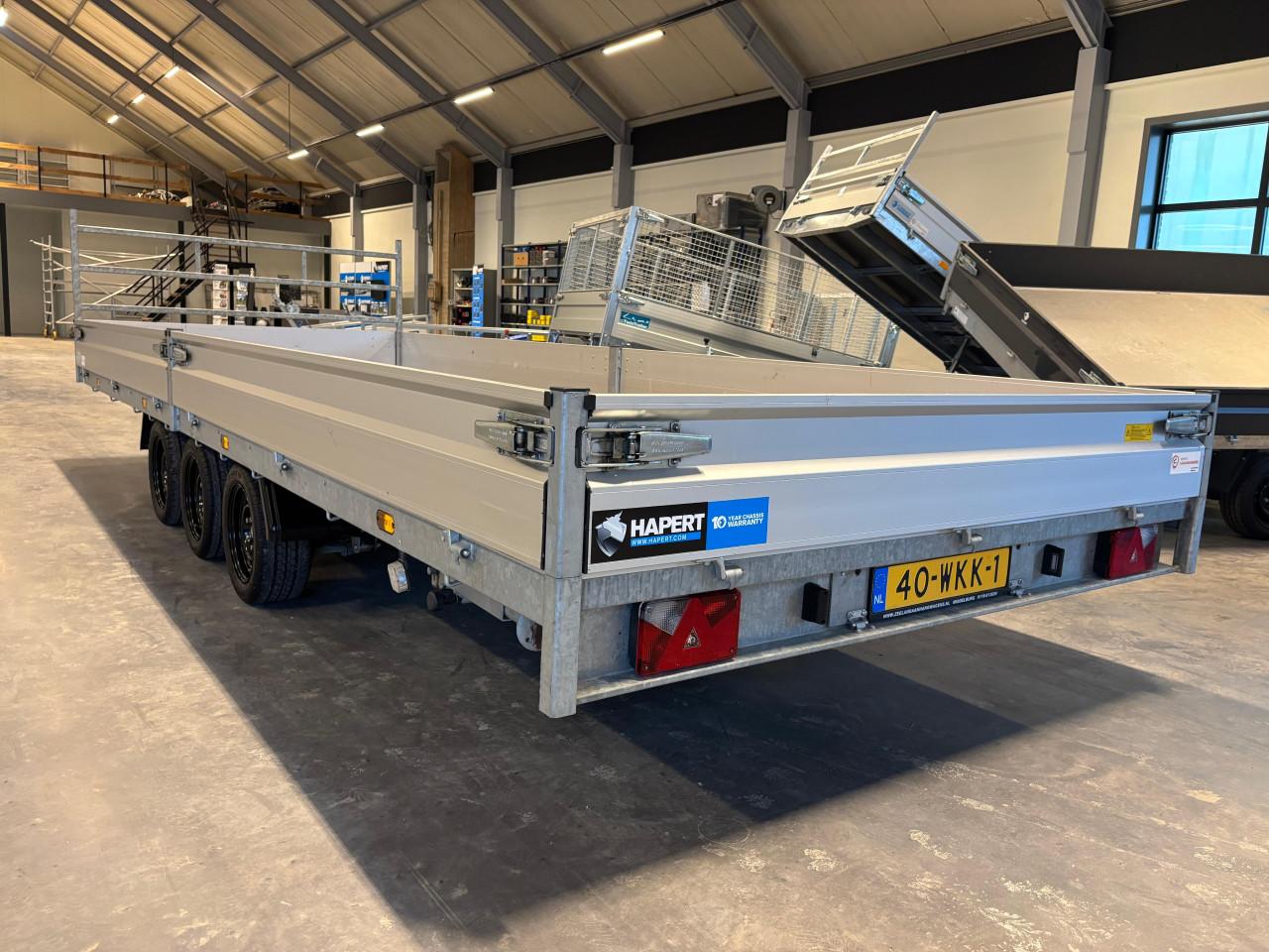 Hapert Azure plateauwagen 605x220cm 3500kg 3-asser z.g.a.n.