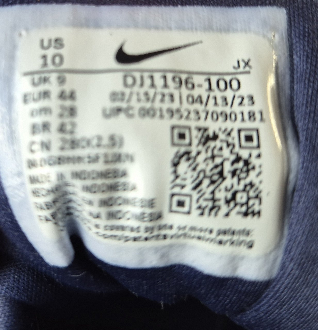Nike Defyallday maat 44