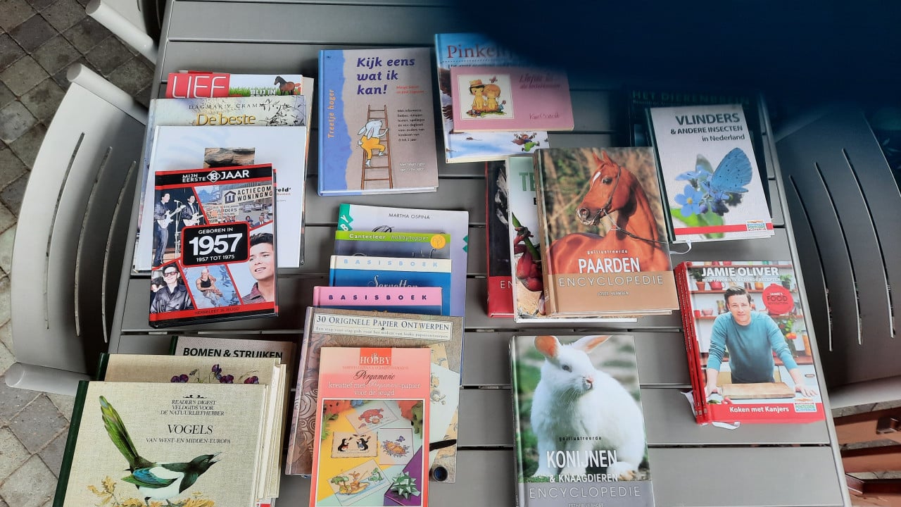 Gratis doos met boeken