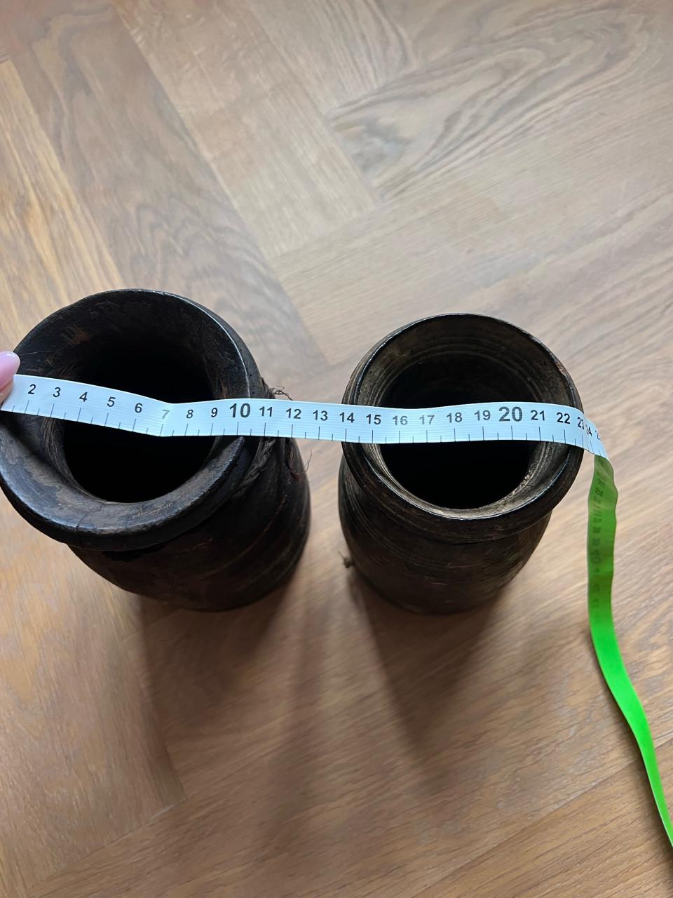Set houten kruikjes