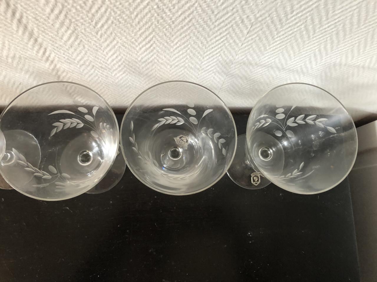 Oud glasservies 21-delig