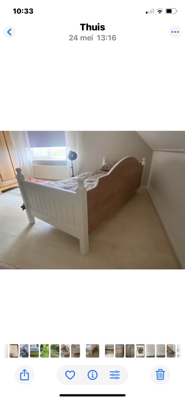 Ledikant grenen/ bed bank