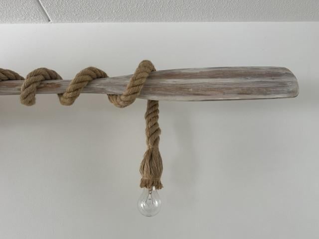 Touwlampen & roeiriemen, unieke maritieme set, decoratief