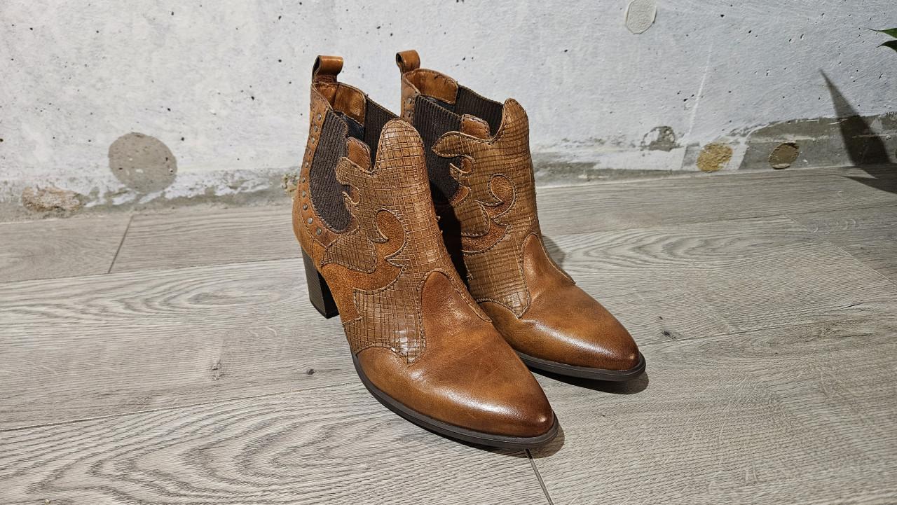 Mjus Leren Enkellaarsjes Western Maat 41