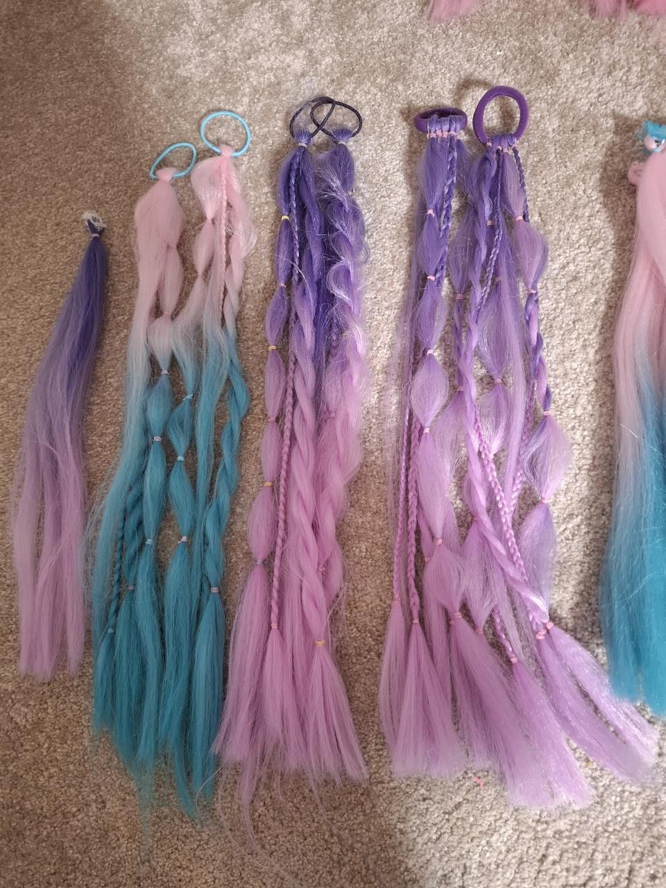 Diverse kleuren nephaar (extensions) kind