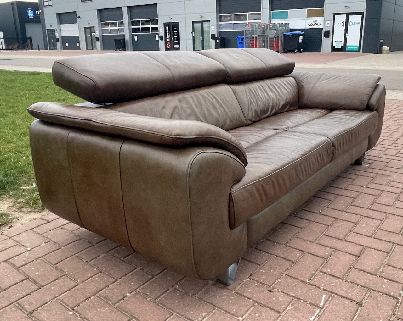 GRATIS LEVERING HEEL NL Henders & Hazel Echt Leer 3 zits Bank