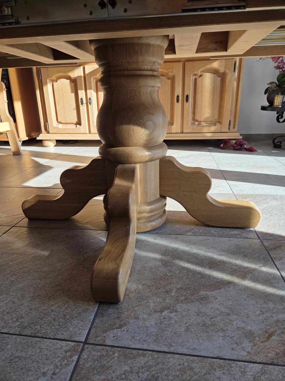 8 Hoek Licht Eiken eettafel verlengbaar