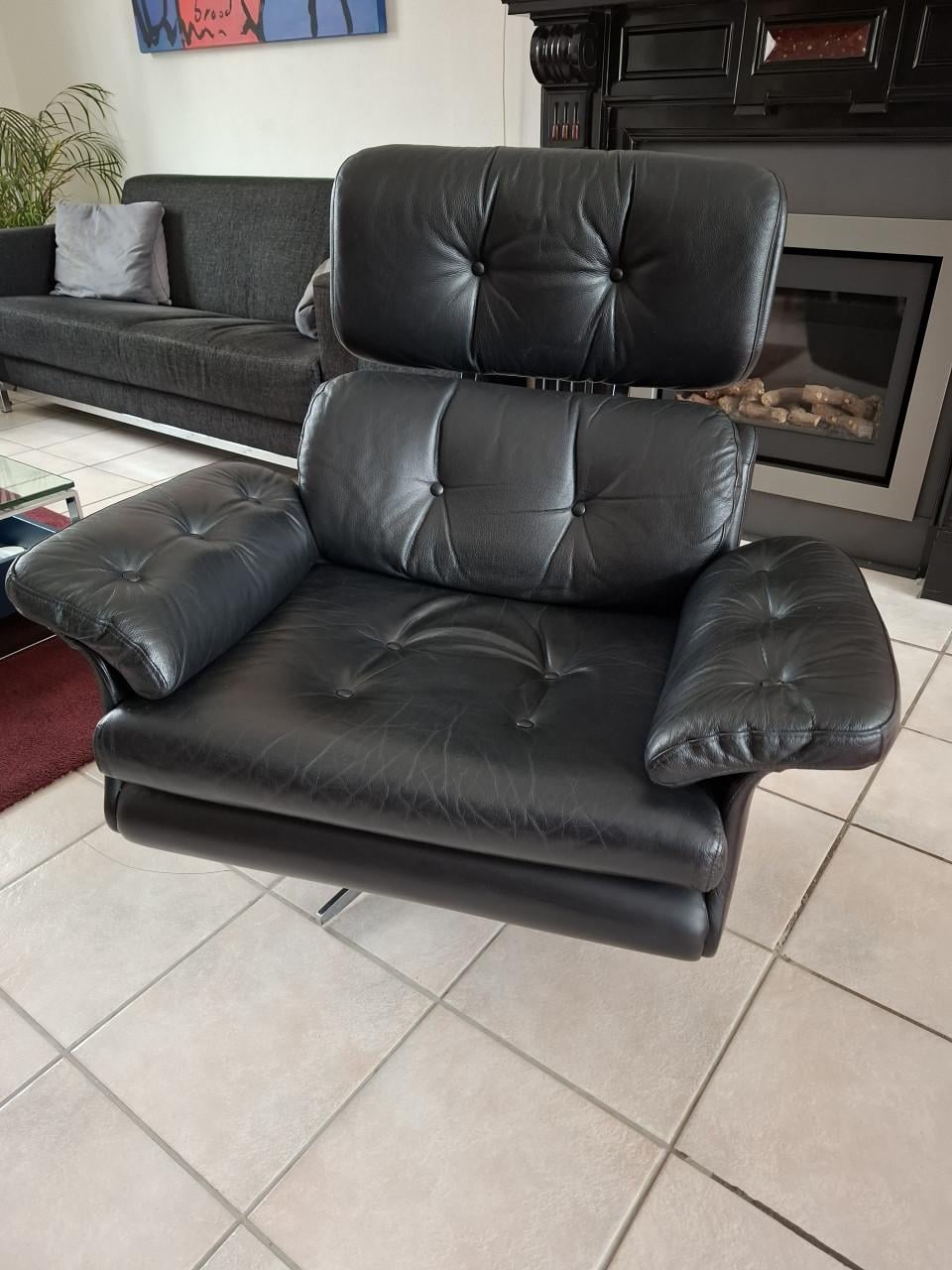 Prachtige leren design fauteuil