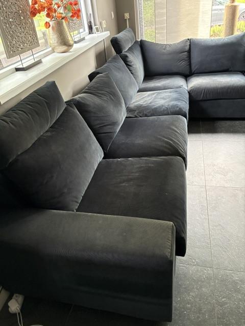 Gratis hoekbank Vimle van IKEA, blauw.