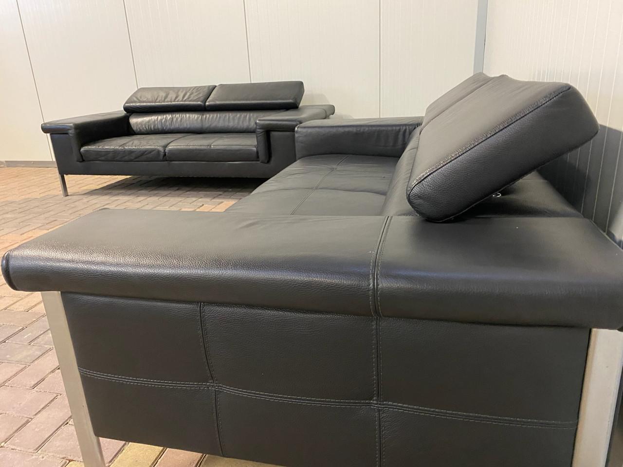 GRATIS LEVERING HEEL NL Montel Leer Bankstel 3 + 2,5 Zits