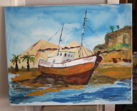 Schilderij H.Leermans-95-Boot
