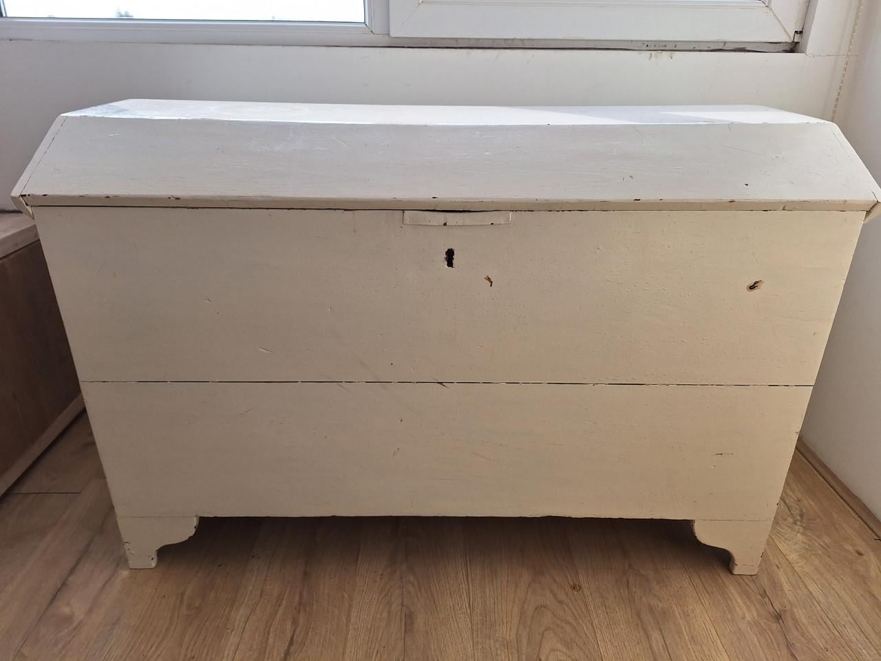 Antieke houten dekenkist