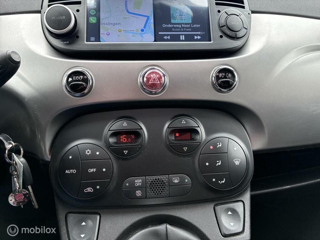 Fiat 500 0.9 TwinAir BiColore Clima CarPlay Pano km120.253 Nap BJ2011