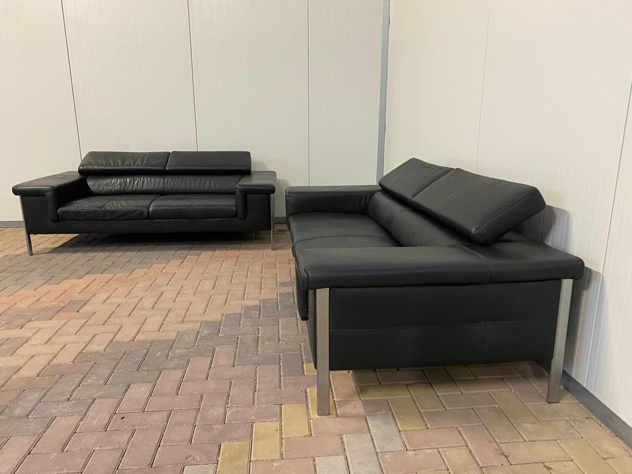 GRATIS LEVERING HEEL NL Montel Leer Bankstel 3 + 2,5 Zits