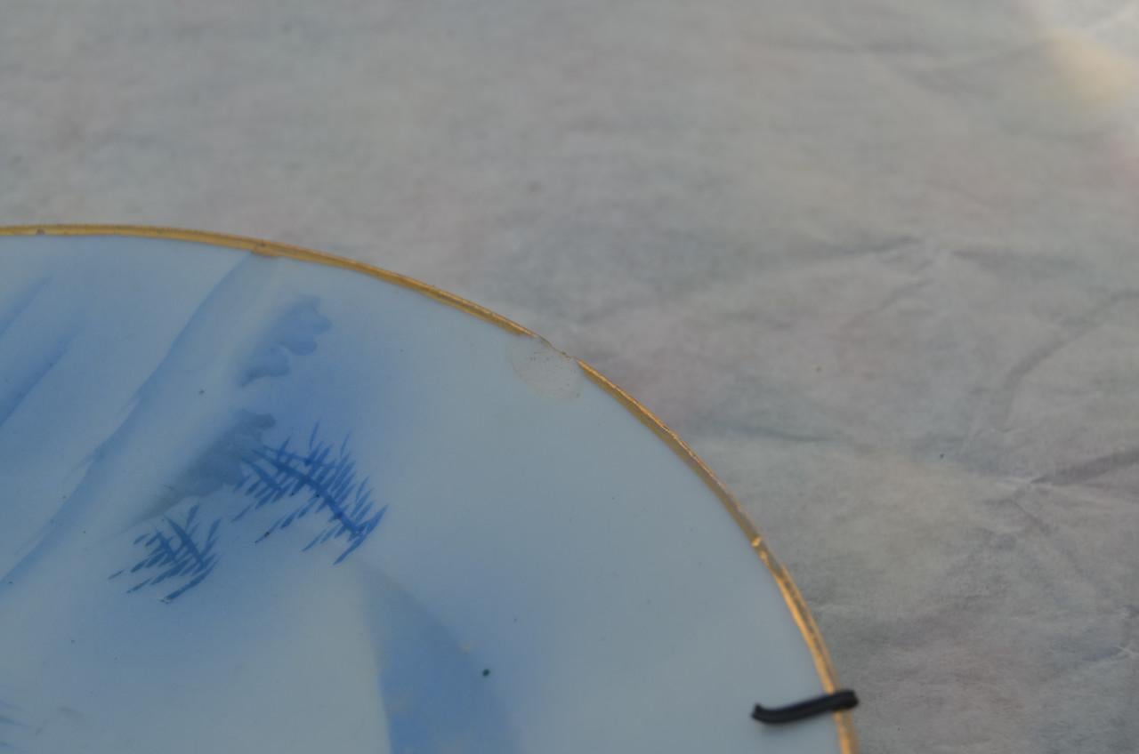 2 Japanse porseleinen bordjes Kraanvogels