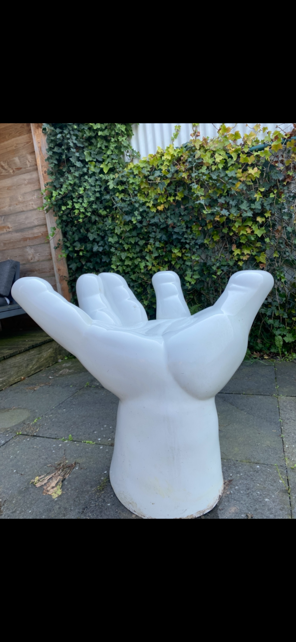 Vintage beeld van witte hand
