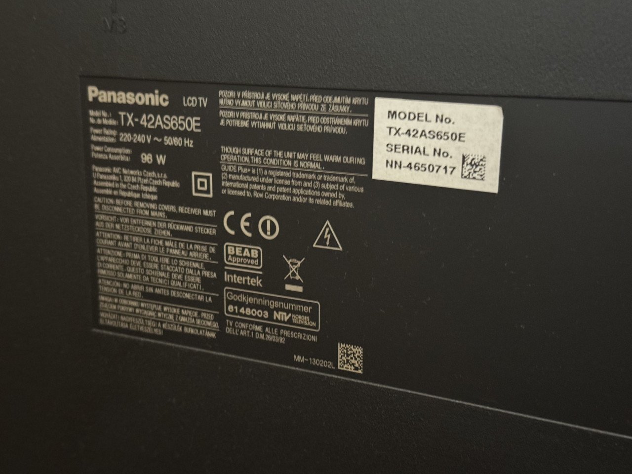 Panasonic tv