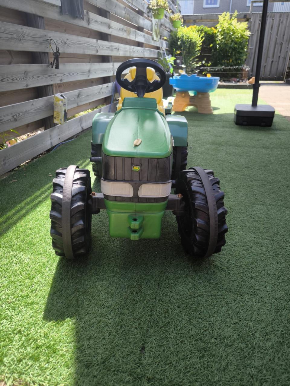 Traptractor john deere rolly toys met aanhanger