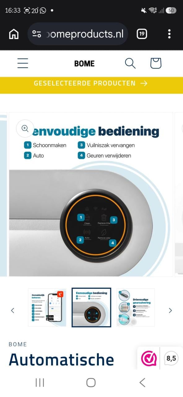 Bome elektrische kattenbak