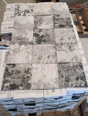 3030-376 Sphinx marmerlook zwart/wit/grijs, 20x20 cm, van € 69,95 voor