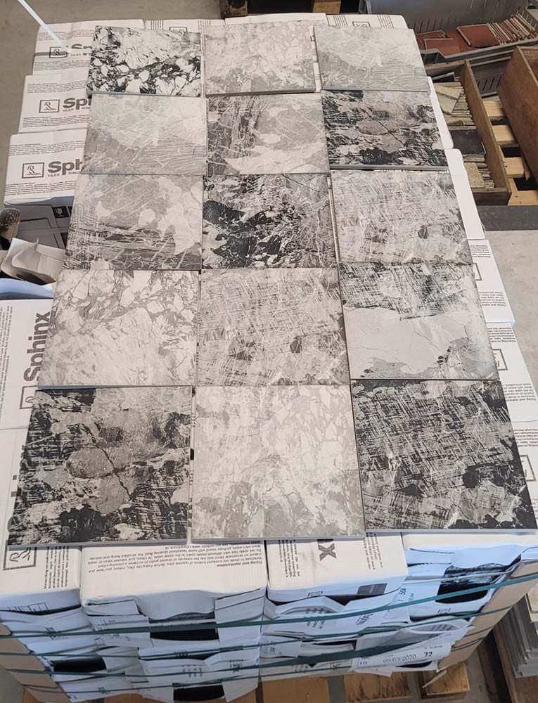 3030-376 Sphinx marmerlook zwart/wit/grijs, 20x20 cm, van € 69,95 voor