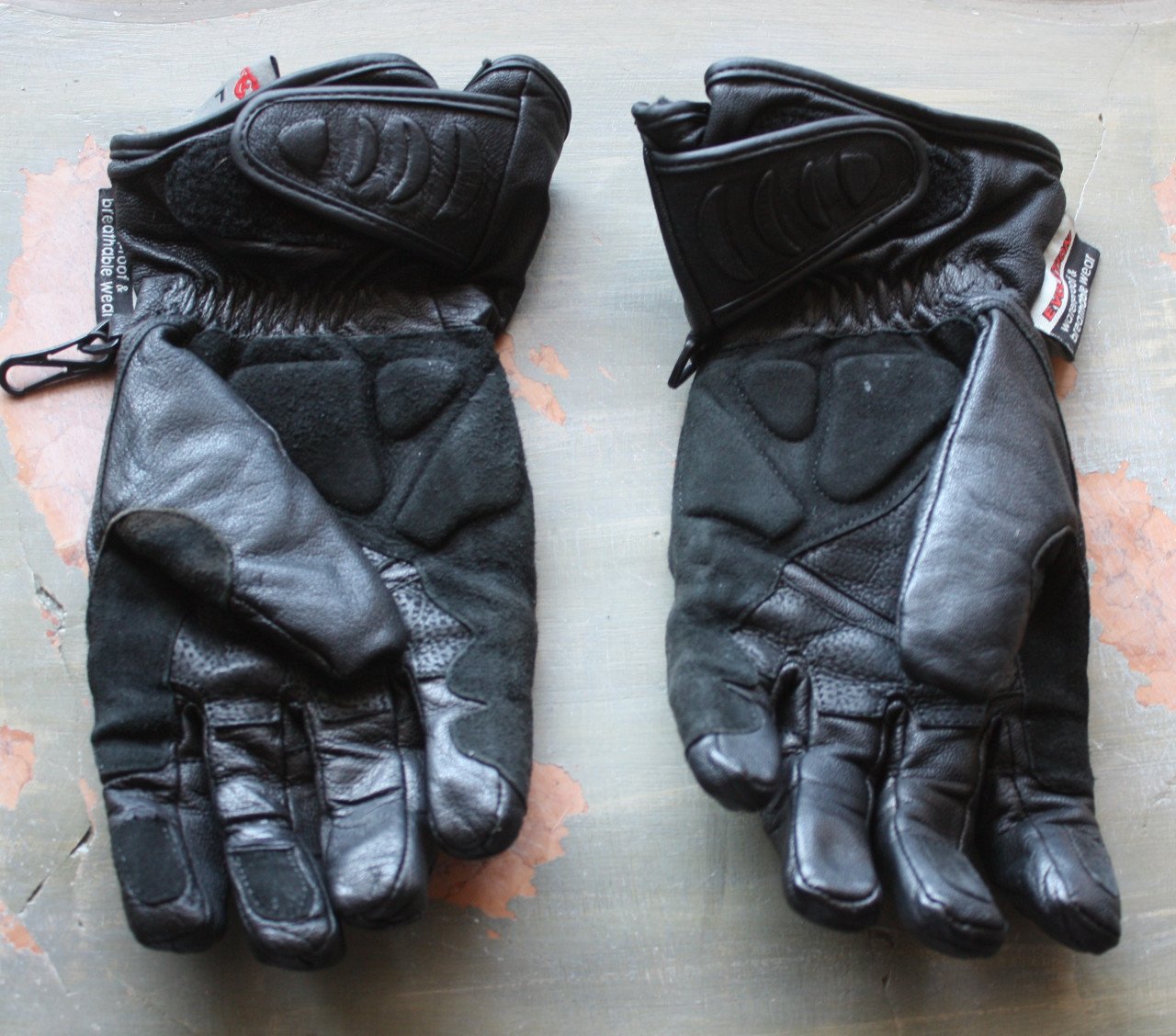 Evolution lederen motorhandschoenen-maat L