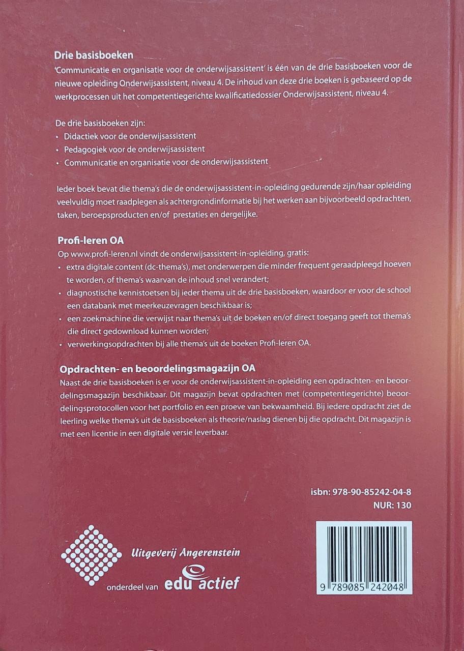 STUDIEBOEKEN VOOR DE OPLEIDING ONDERWIJSASSISTENT NIVO 4