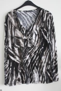 Shirt bruin beige shirt  maat 44