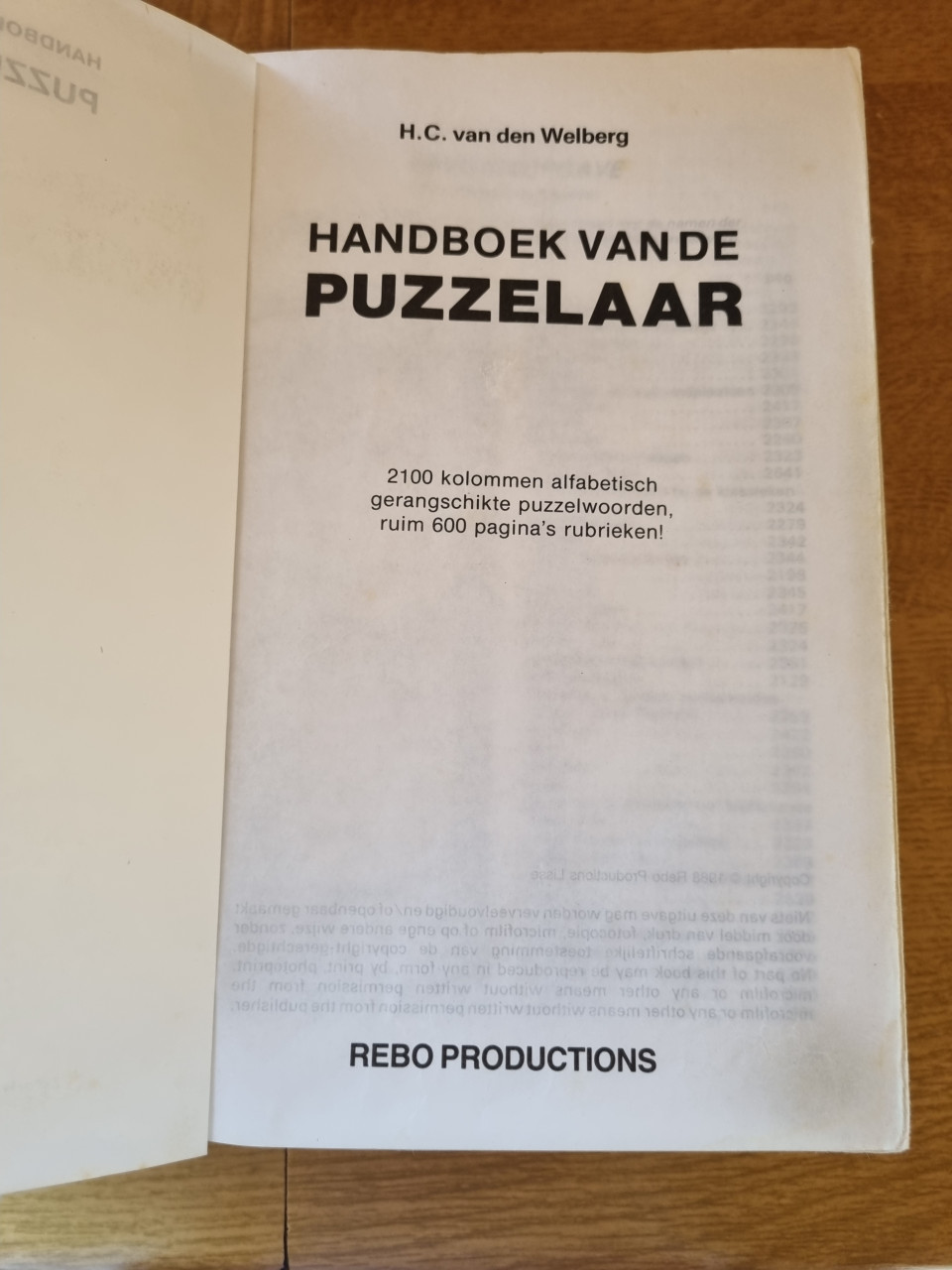 Kruiswoordraadsel woordenboek