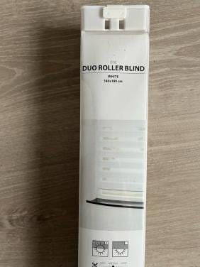 Wit duo rolgordijn 140x180 cm