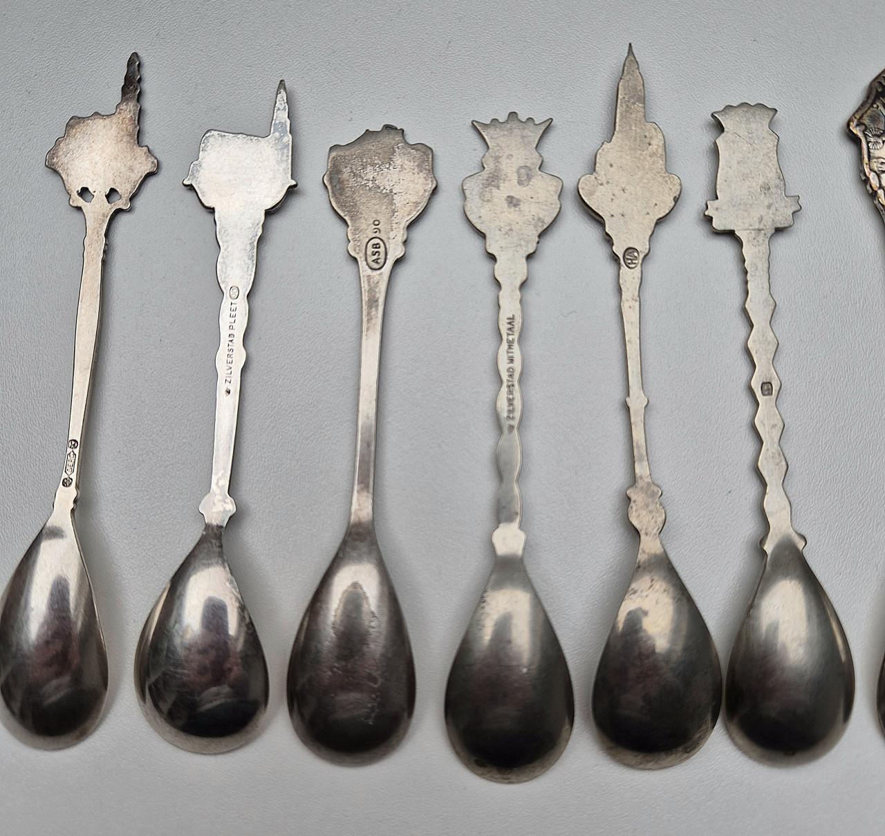 Theelepeltjes verzilverd vintage