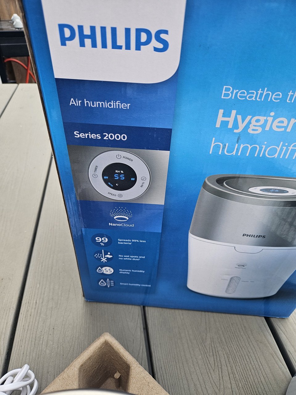 Zgan Philips HU4803/01 luchtbevochtiger met NanoCloud-technologie....