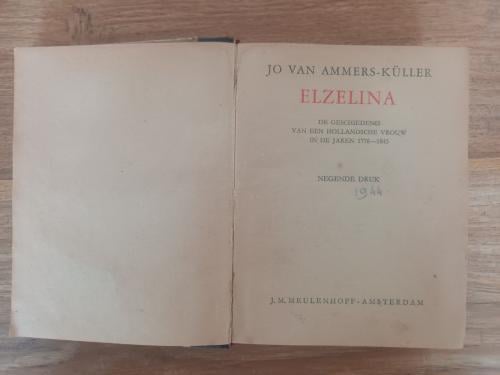 Elzelina, historische roman voor de verzamelaar (1944)