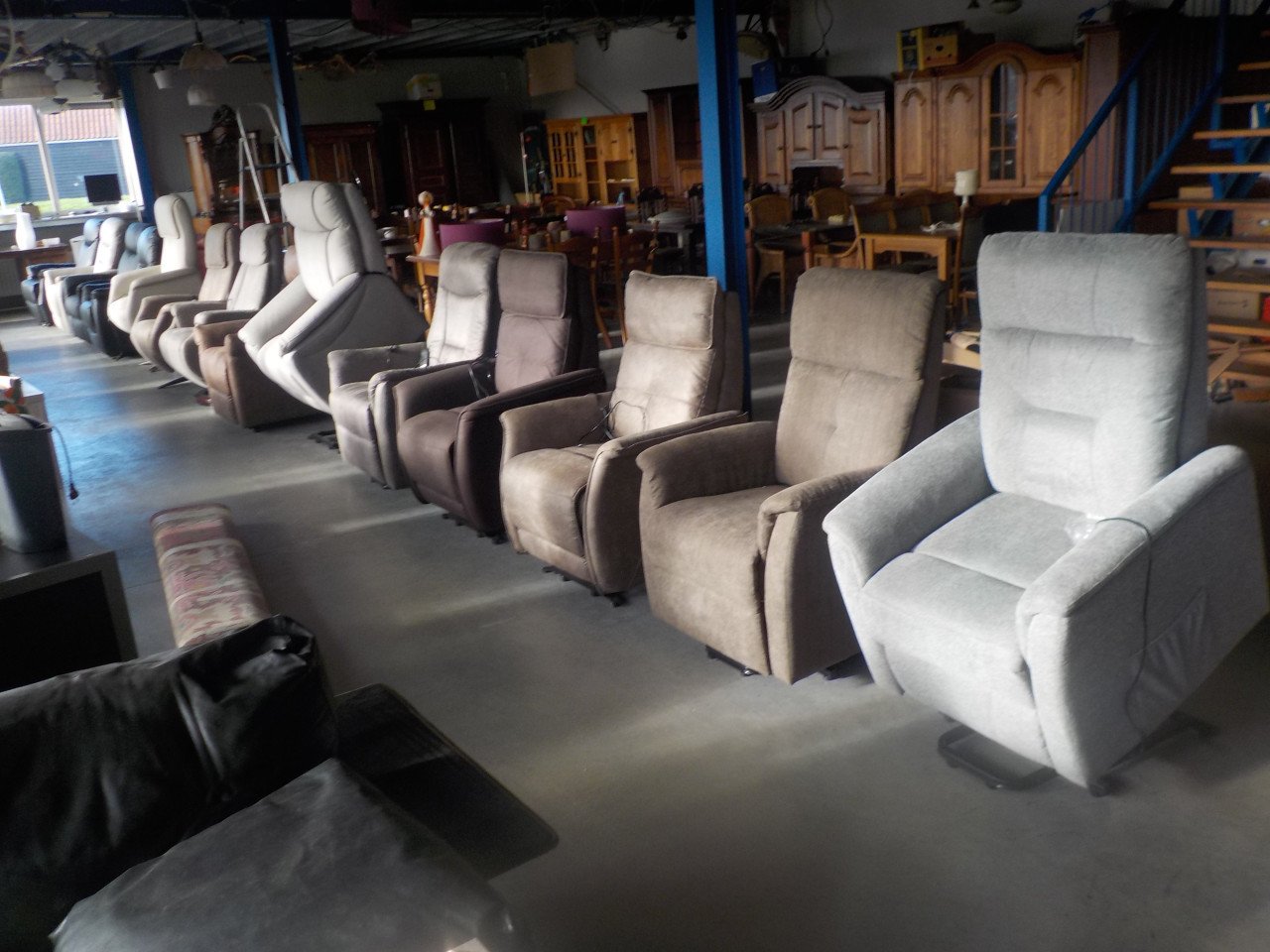 Nieuwe elektrische stoffen sta-op  draai relax fauteuil in meerdere kleuren