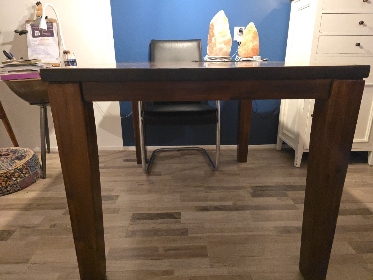 Eettafel, massiefhout 120x90