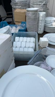 Party hotelporcelein serviesgoed wit