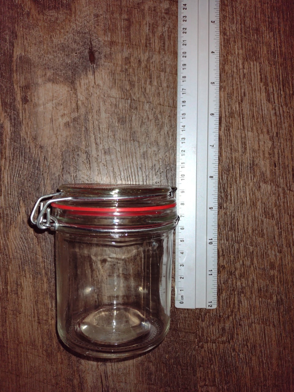 Weckpotje glas ongeveer 9 cm hoog