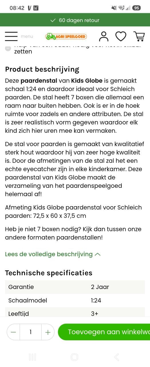 Paardenstal Globe kids