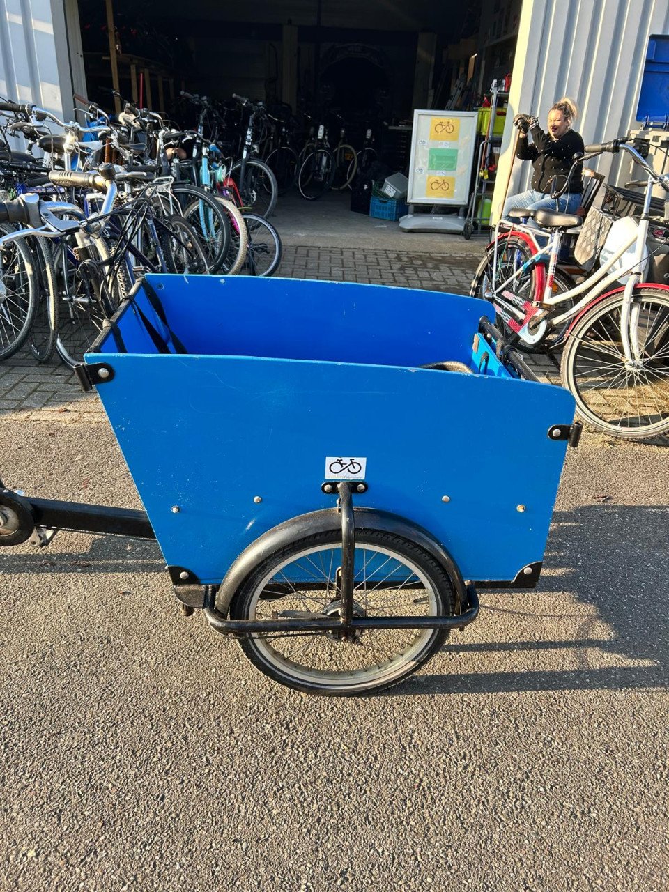 BLAUWE BABOE BAKFIETS ZONDER FRAME MANKEMENTEN