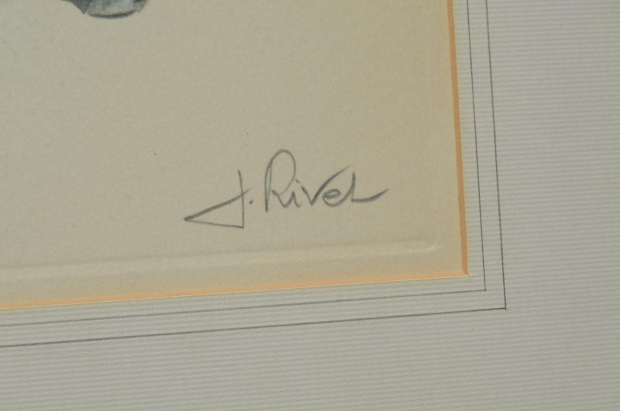 Schitterende Litho Paard Jean Rivet gesigneerd