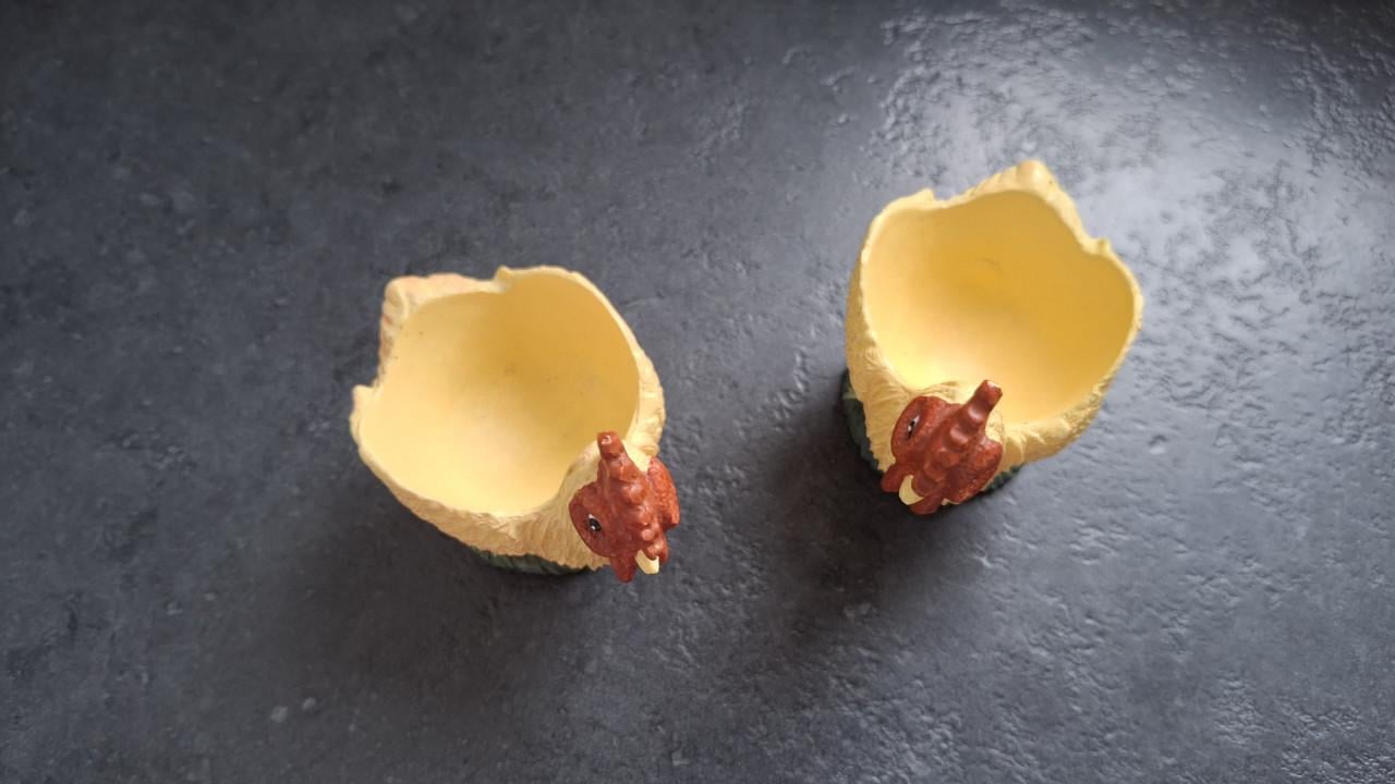 Eierdopjes vintage kip