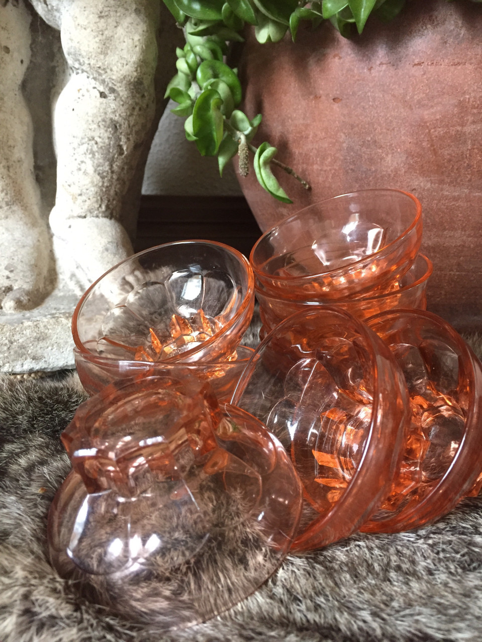 Persglas bowlschaaltjes roze (9)