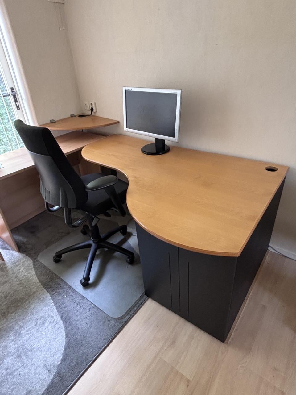 Bureau beuken - zwart