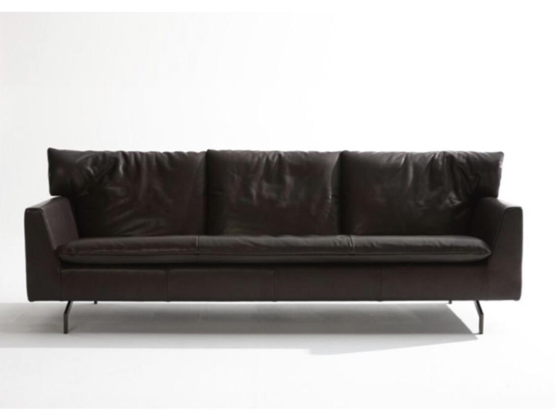 3 zits designbank bruin leer