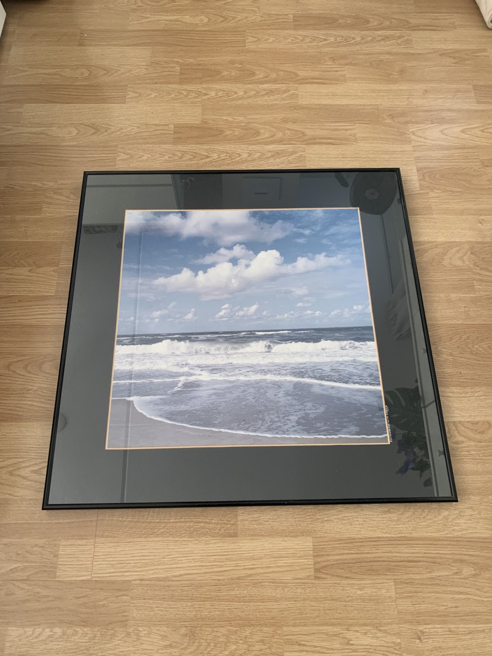 2 Ingelijste zee/strandgezichten
