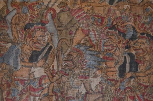 Kamasan Bali Schilderij scene Ramayana epos