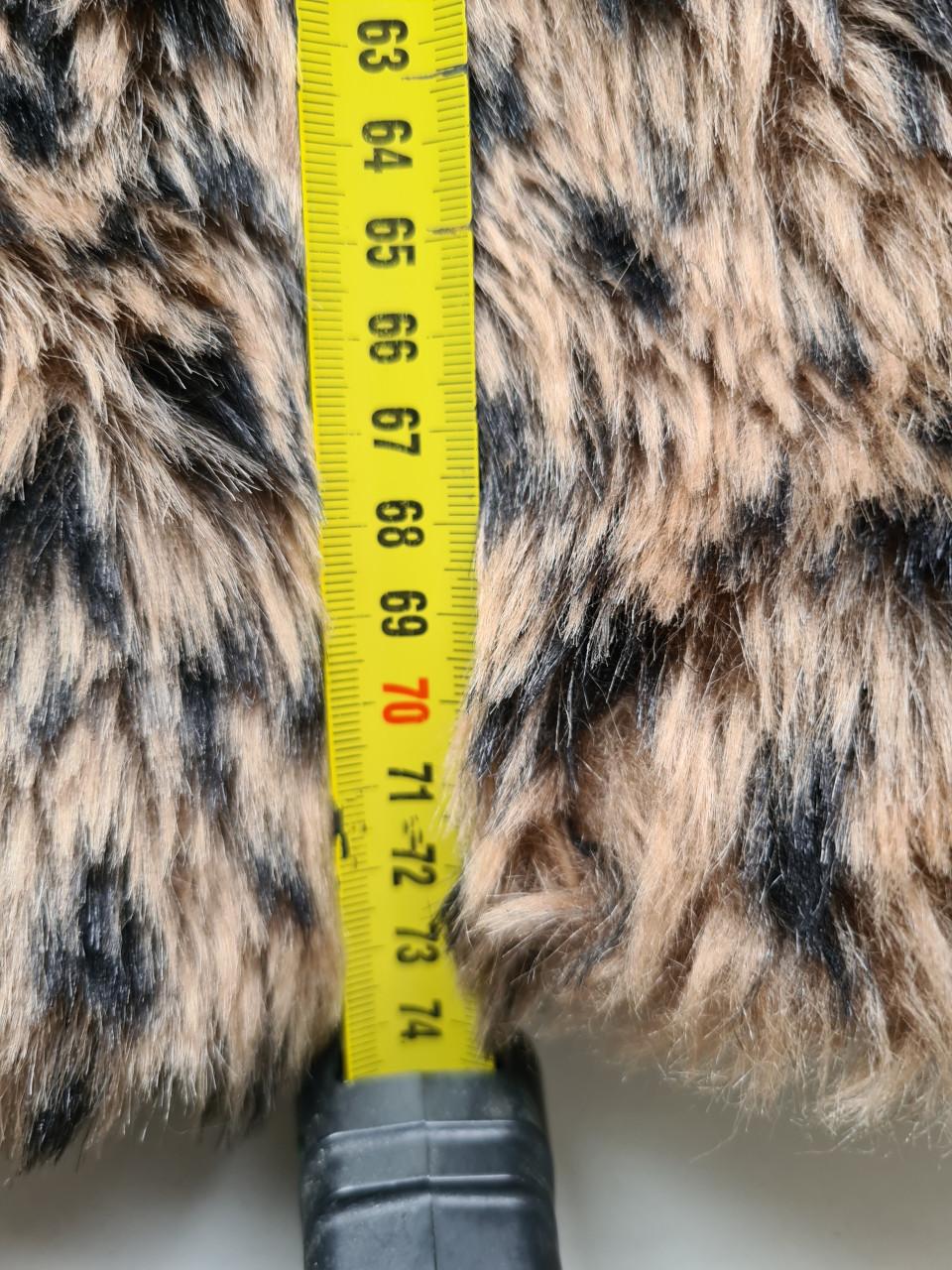Rainbow Leopard Print Faux Fur Jas Maat 36