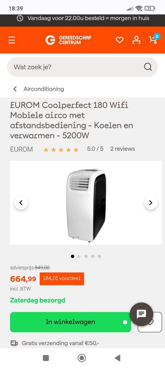 Mobiele airco, verwarmer, ontvochtiger ZGAN